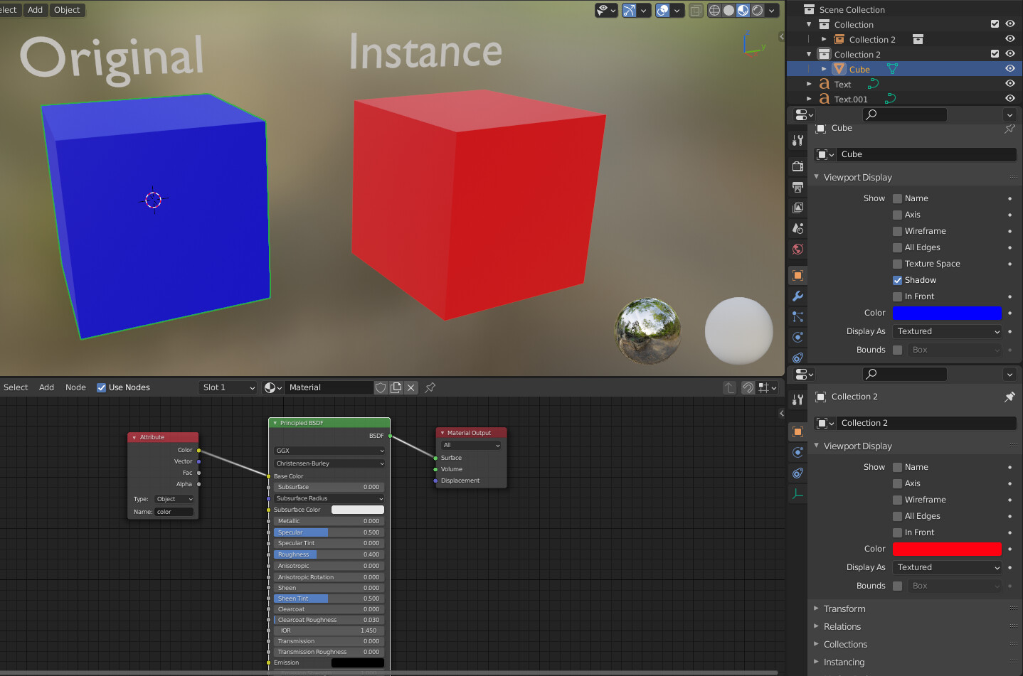 Use Different Materials/Textures between Collection Instances