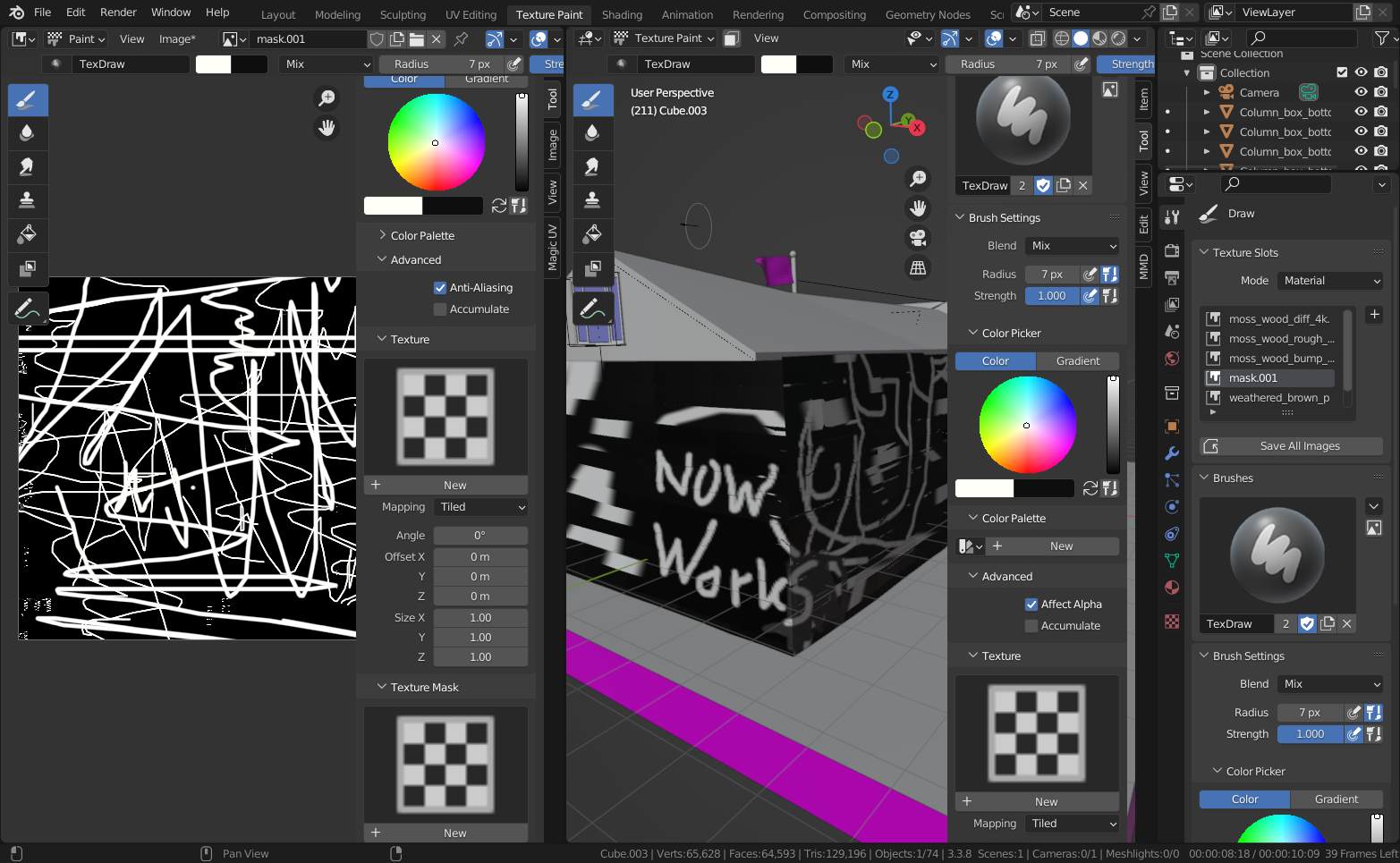 Texture paint not working in blender issueneed help Volunteer Work