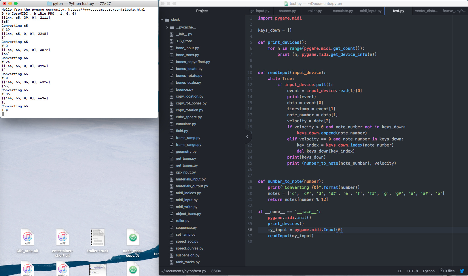 Reading MIDI input from MDI Keyboard Python Support Blender Artists