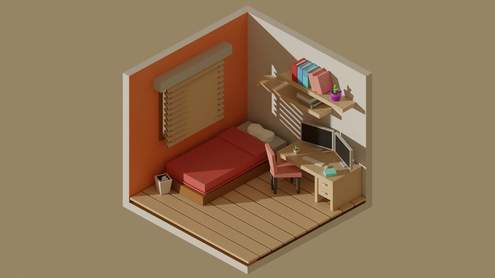 First lowpoly room Finished Projects Blender Artists Community