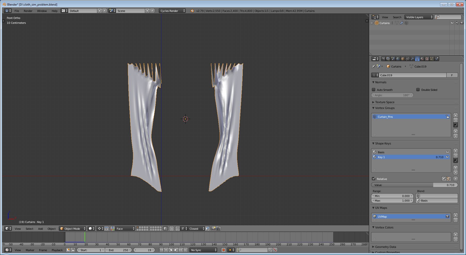 Cloth Simulation works very strange Particles and Physics Simulations