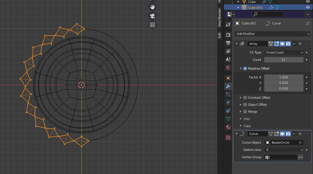 How to make a fixed number of objects in an array match a circle with a