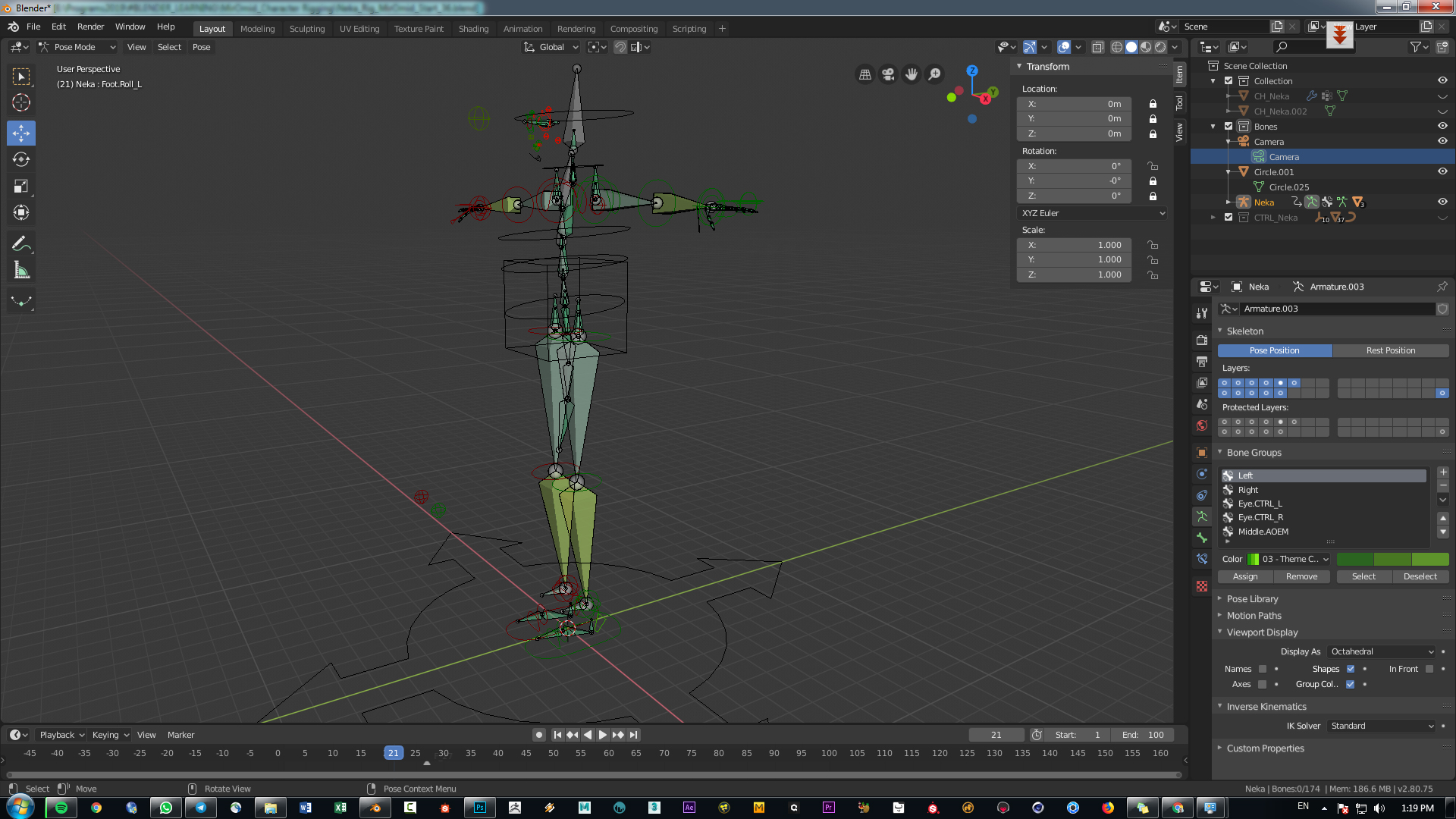 Advanced Character and Facial Rigging in Blender 2.8 by MirOmid Razavi