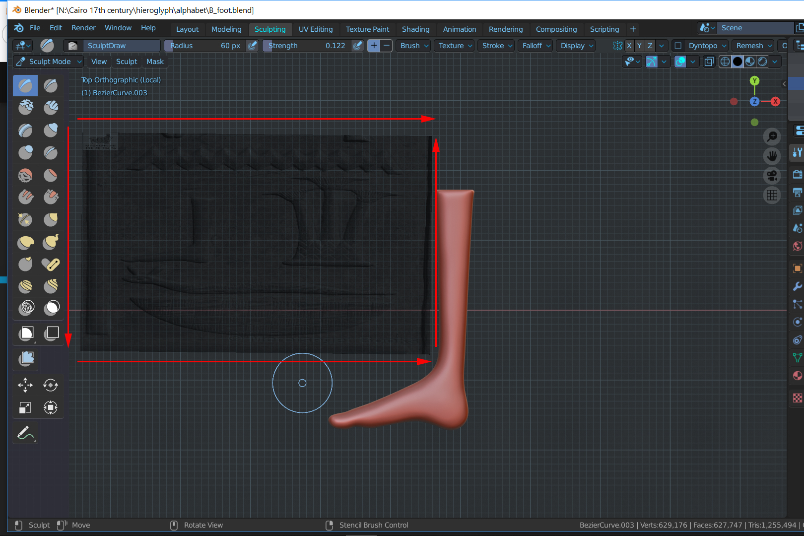 Stencil non uniform scale issue 2 by polynut Modeling Blender