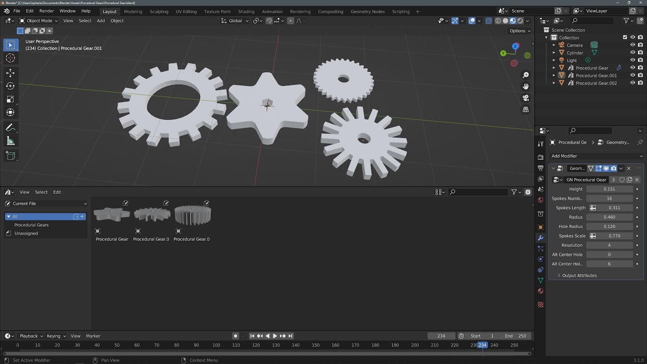 Procedural Gear using Geometry Nodes Tutorials, Tips and Tricks