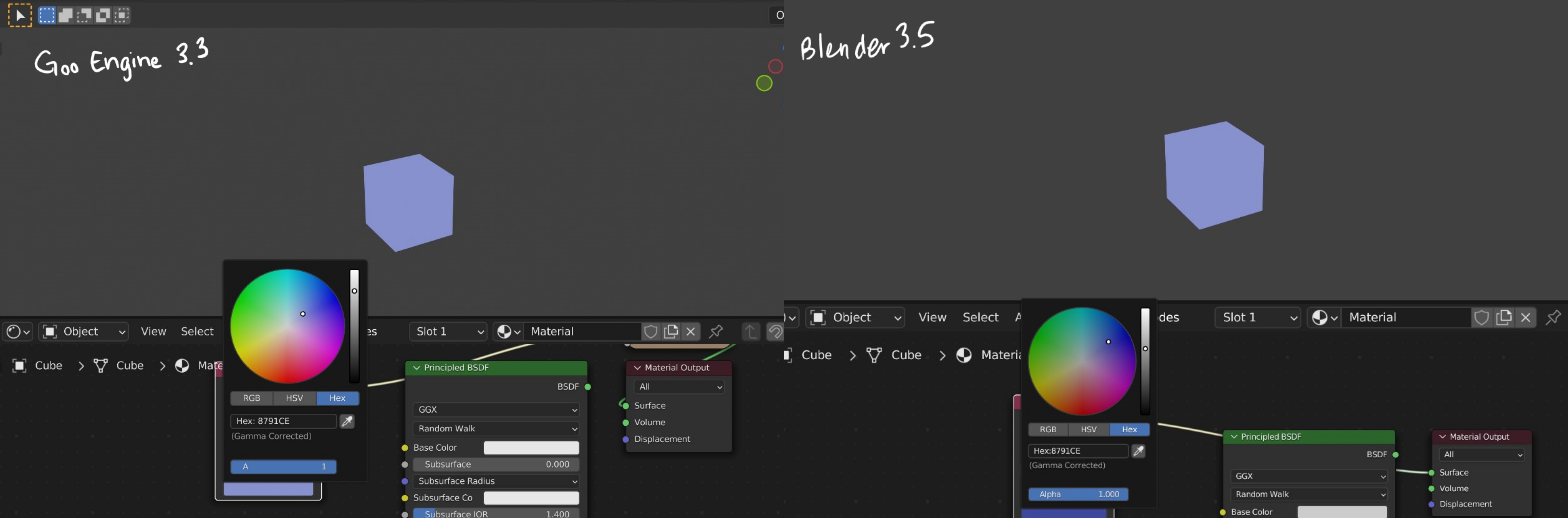 Incorrect color display and shader editor lag in 2.933.5 Technical