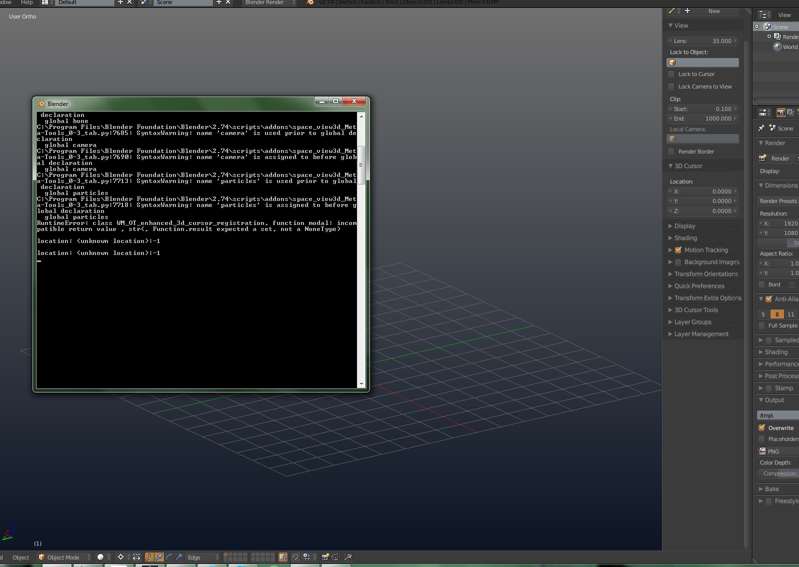 Blender windows flickering, button disapper and other problems