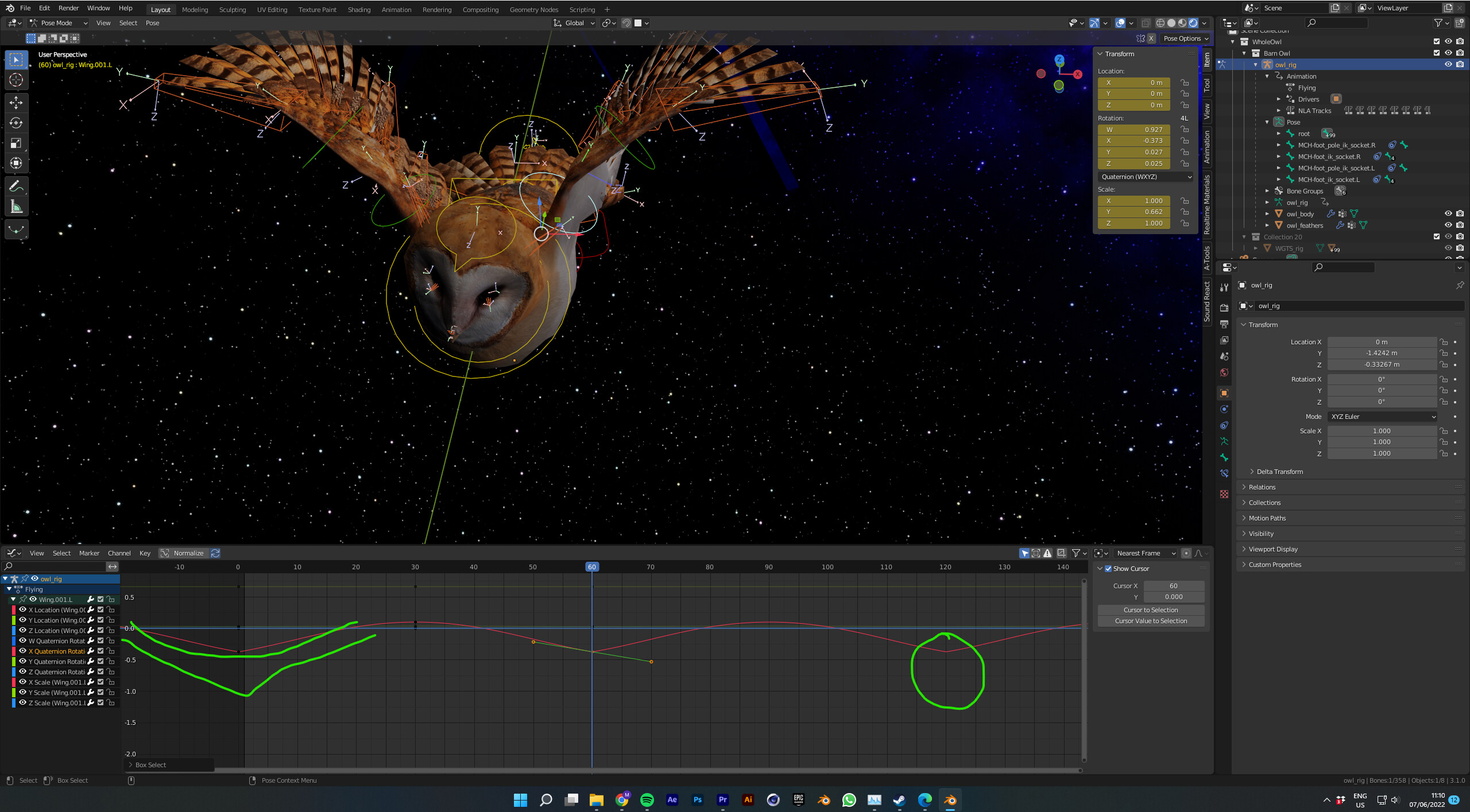 Smooth out flying animation keyframes Animation and Rigging Blender