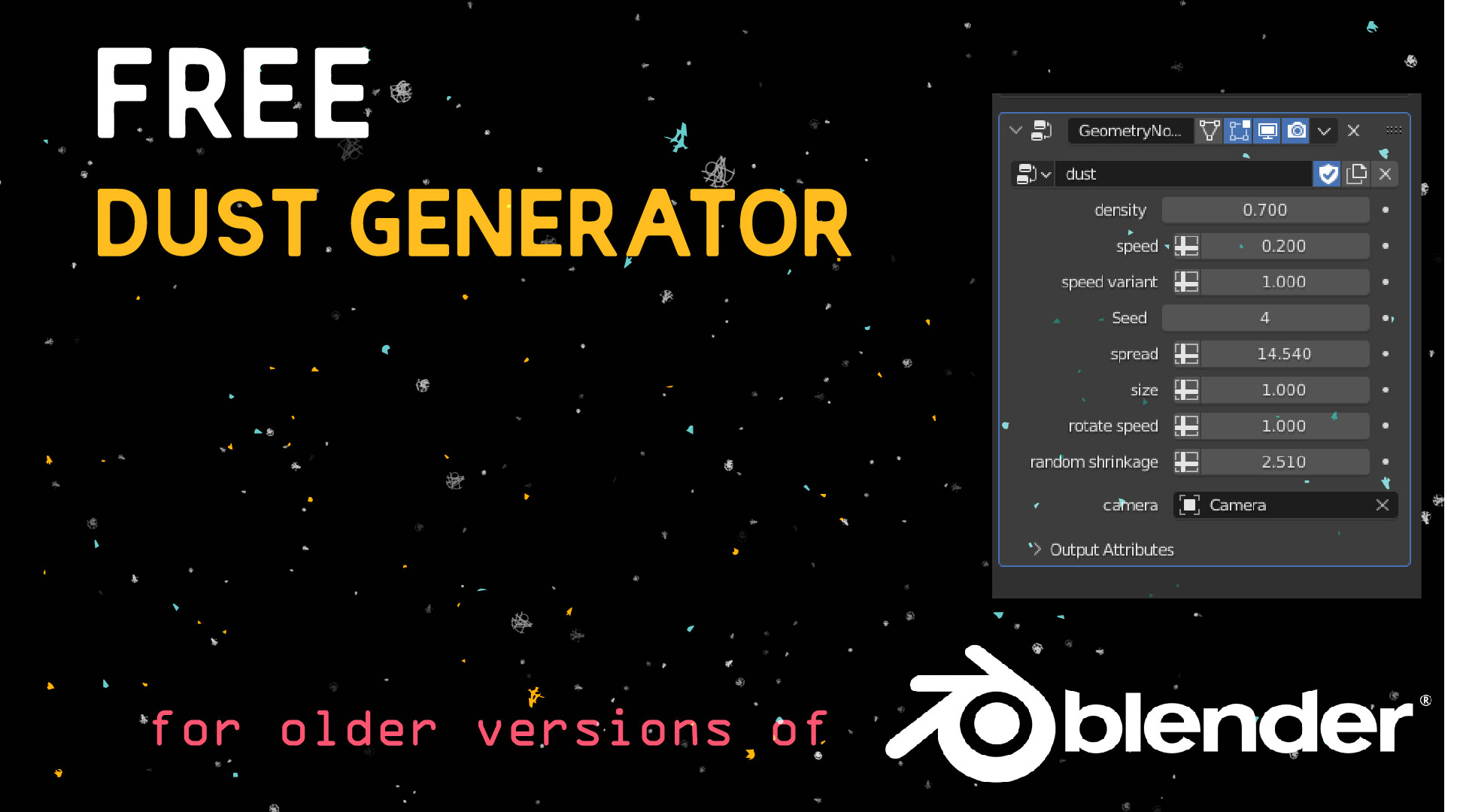Free Dust Generator for older versions of blender Finished Projects
