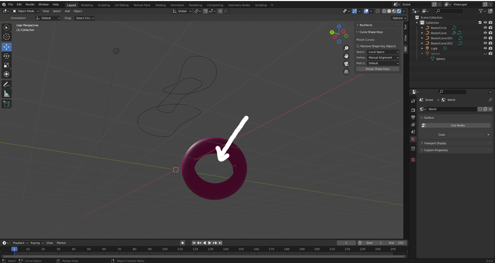 Filling in hole of bezier curves for mouth rigging 2 by