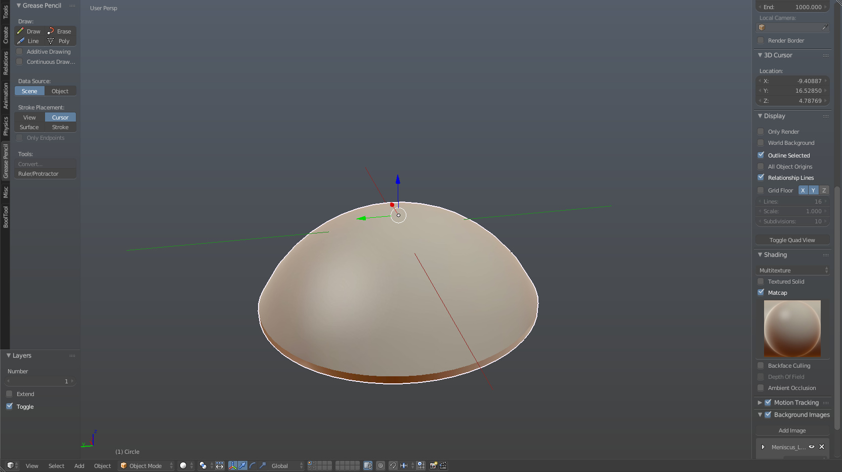 How to create a perfect lens shaped object? Modeling Blender
