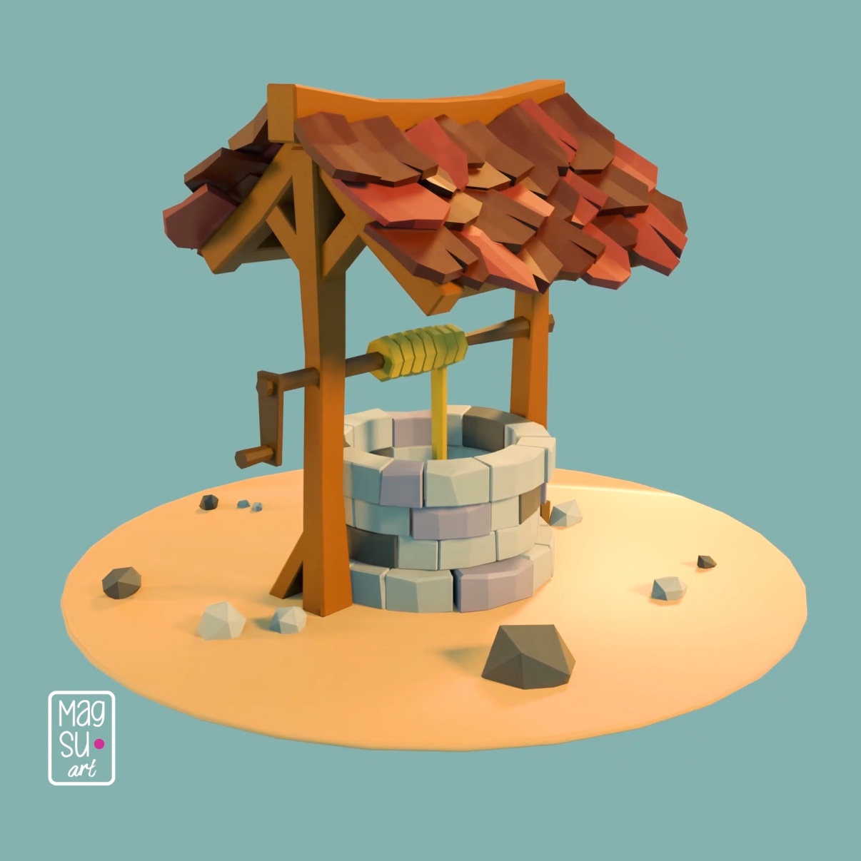 The Low poly well Finished Projects Blender Artists Community