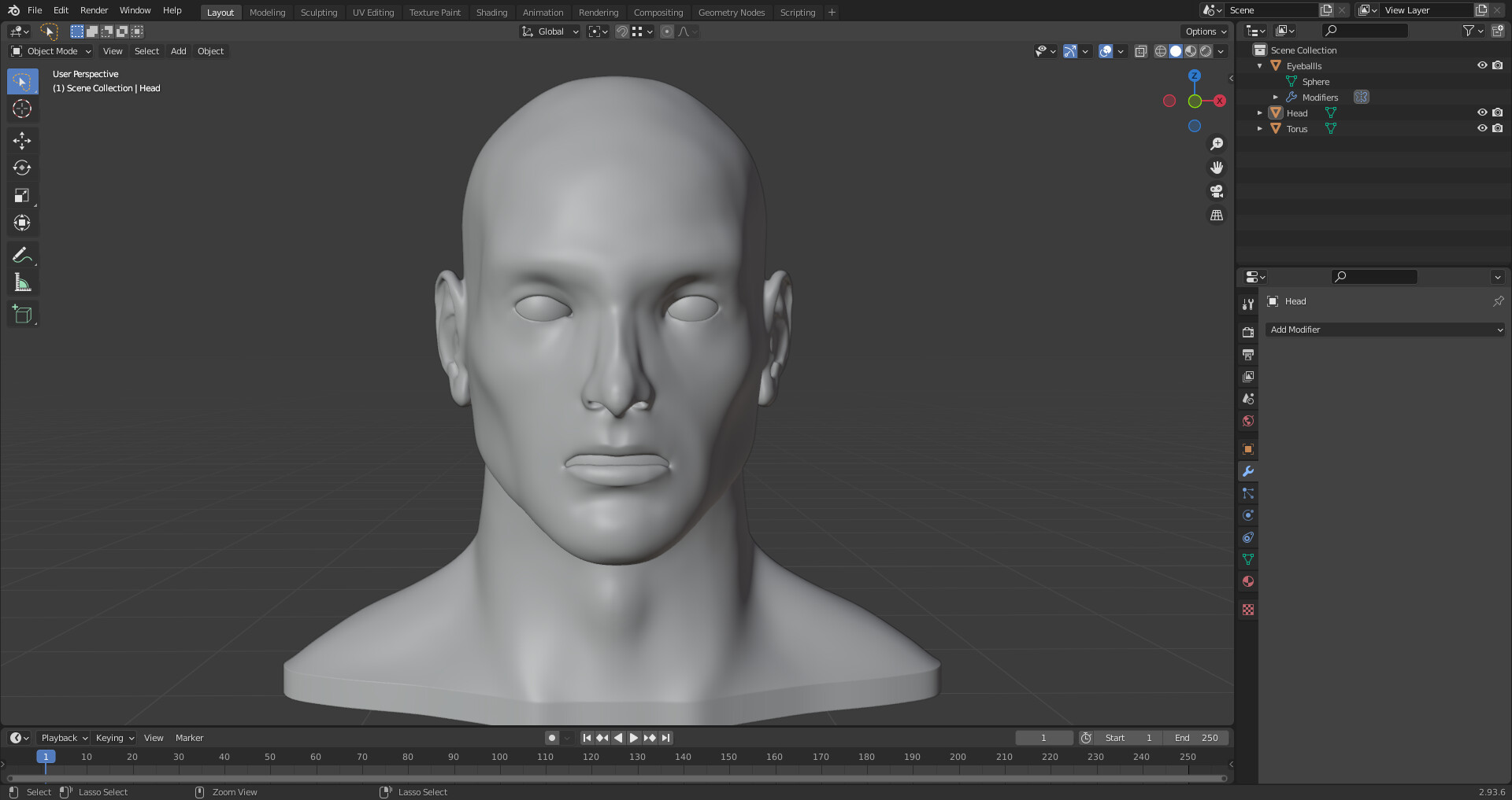 Sculpting a videogame character based on BSpheres Works in Progress
