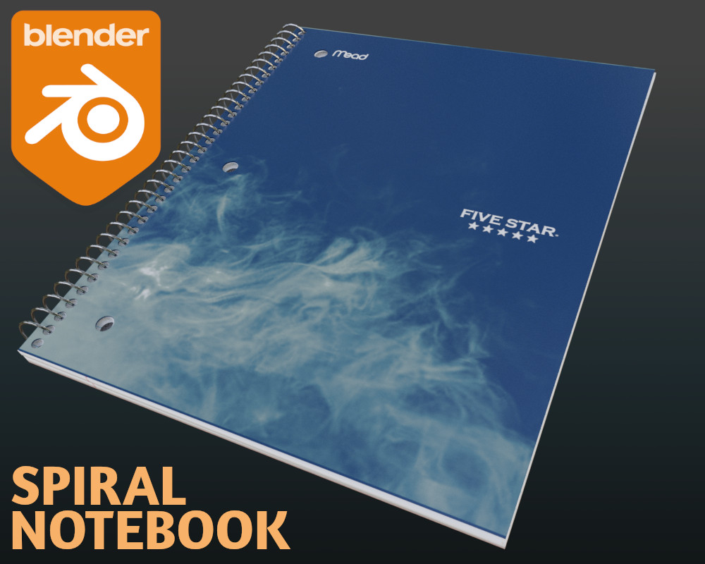 Spiral notebook model Finished Projects Blender Artists Community