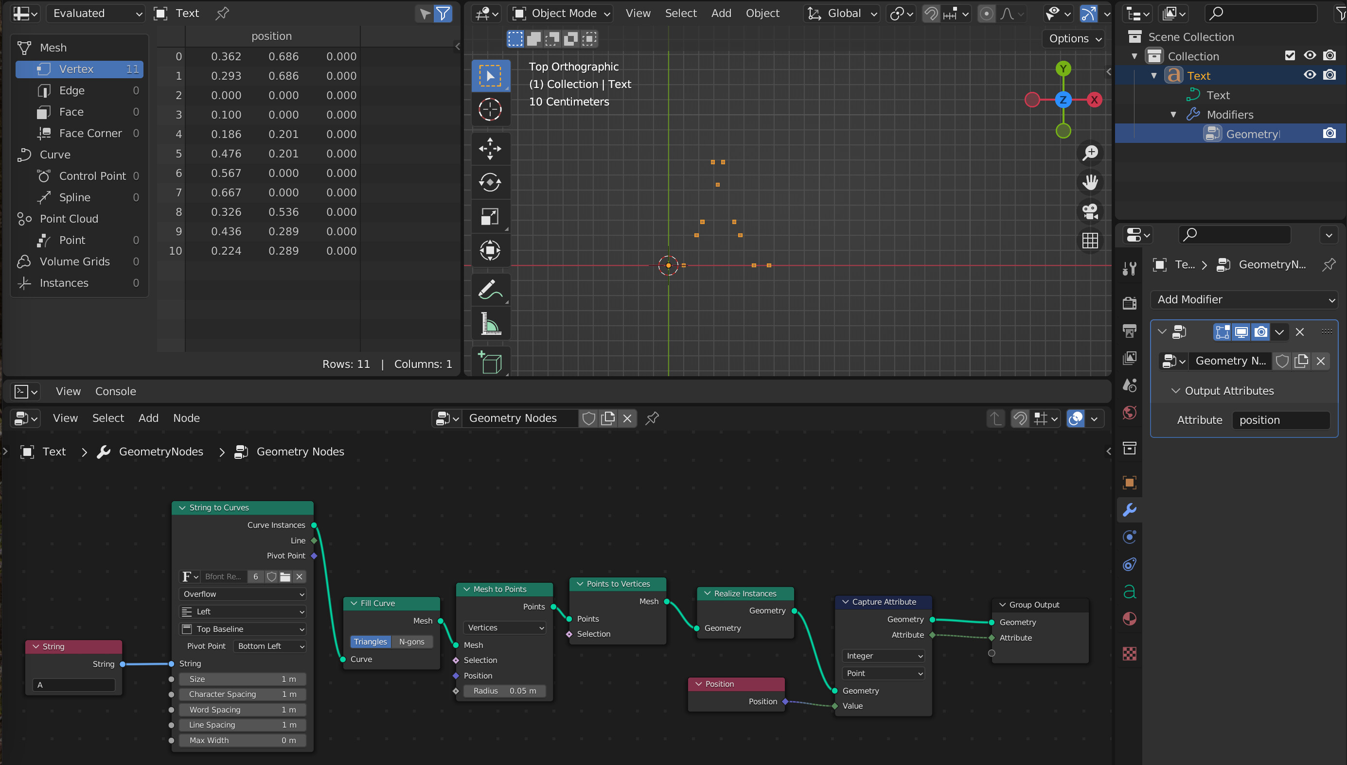 How do I export a Font's vertex positions? Python Support Blender