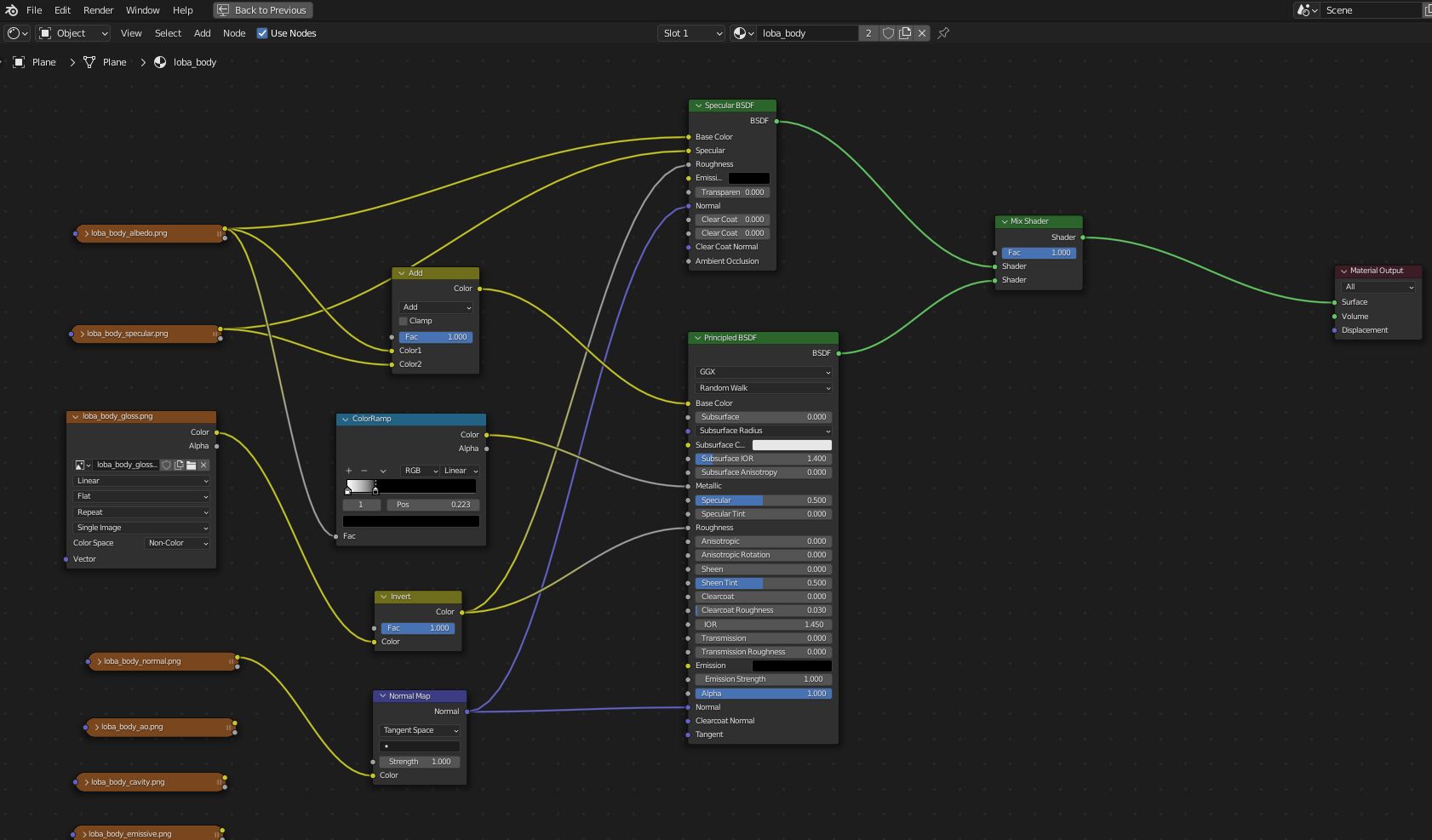 Convert specular/gloss maps to metallic/roughness maps for Cycles