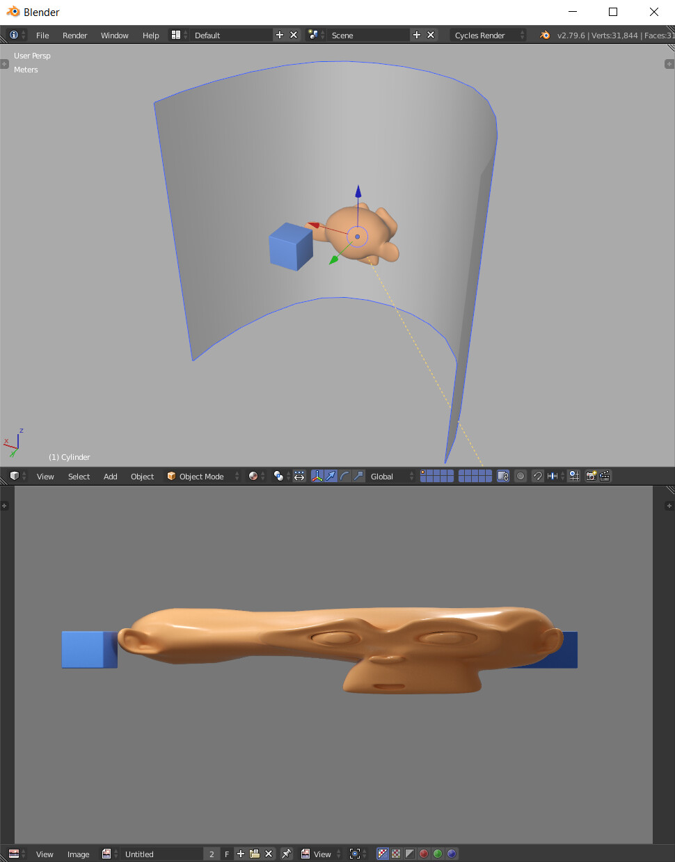 How to render 3D anamorphic movie on curved screen? (or fake 3D image) Lighting and Rendering