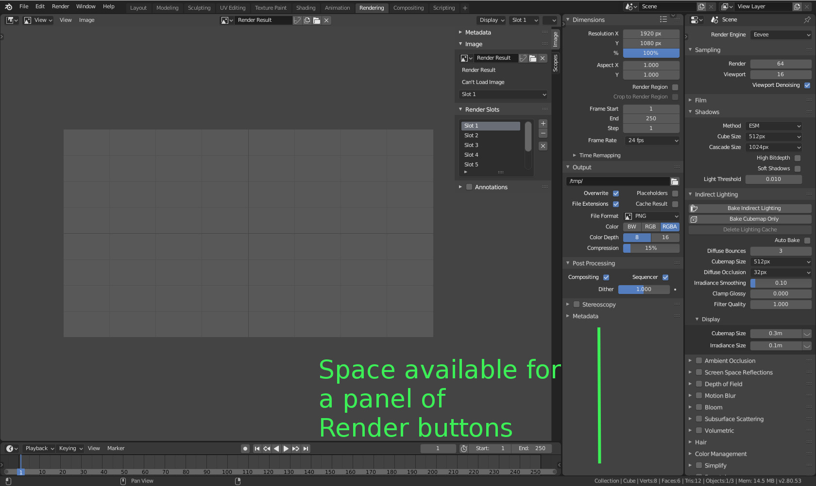 Where are the render display options in Blender 2.8? 10 by William