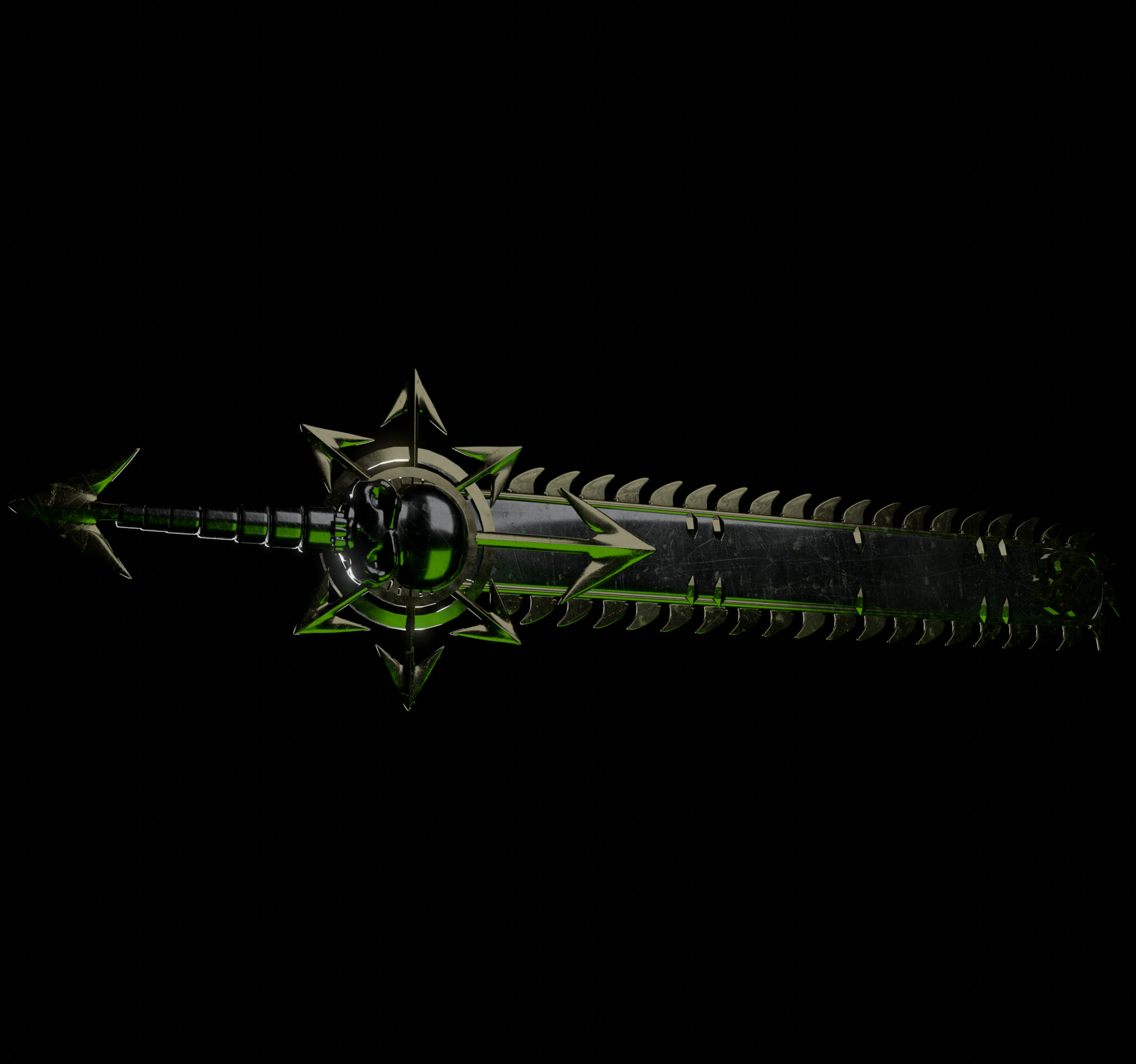 Warhammer 40k Chaos Marine Chain Sword Finished Projects Blender