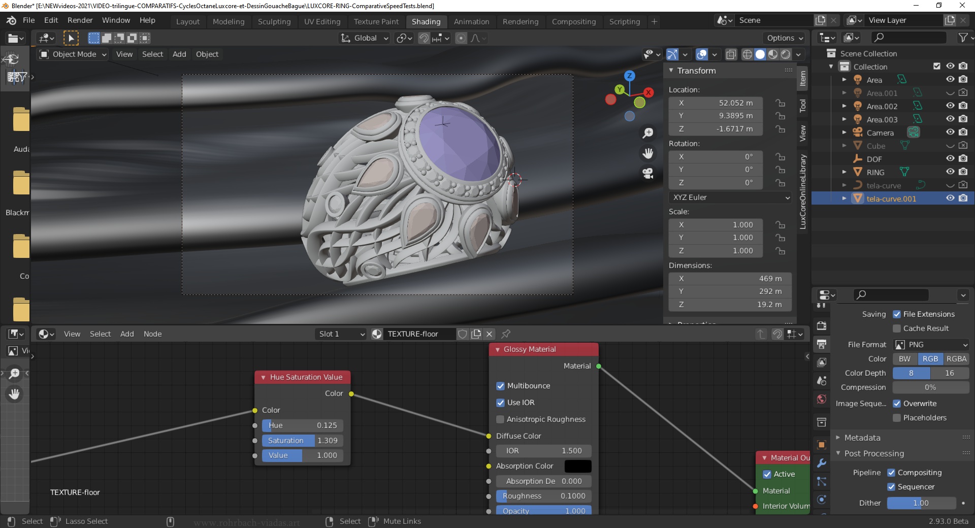Jewelry render Multi render engines Finished Projects Blender