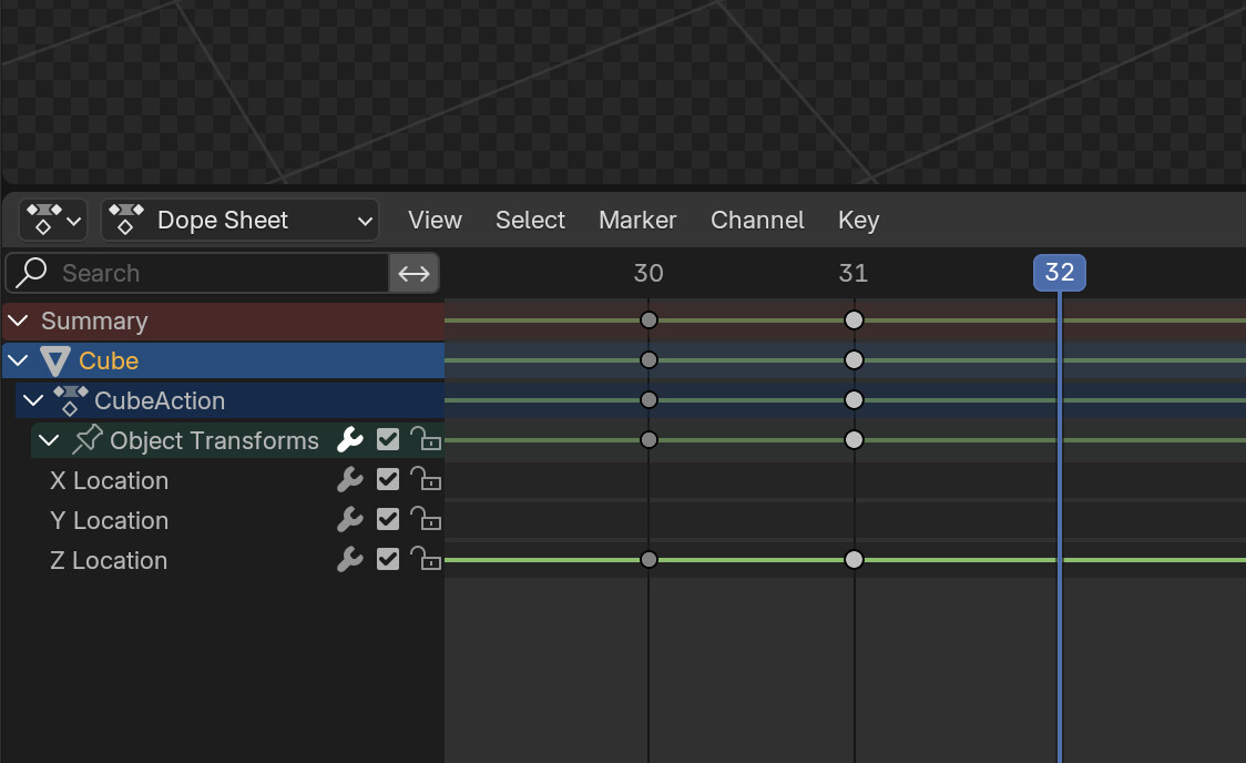 Only show keyframes on the keyframed properties Basics & Interface