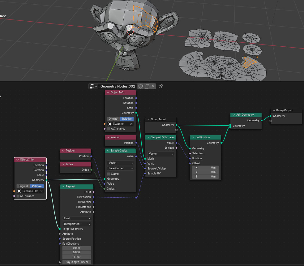 Recreating surface deform modifier with source and target mesh instead