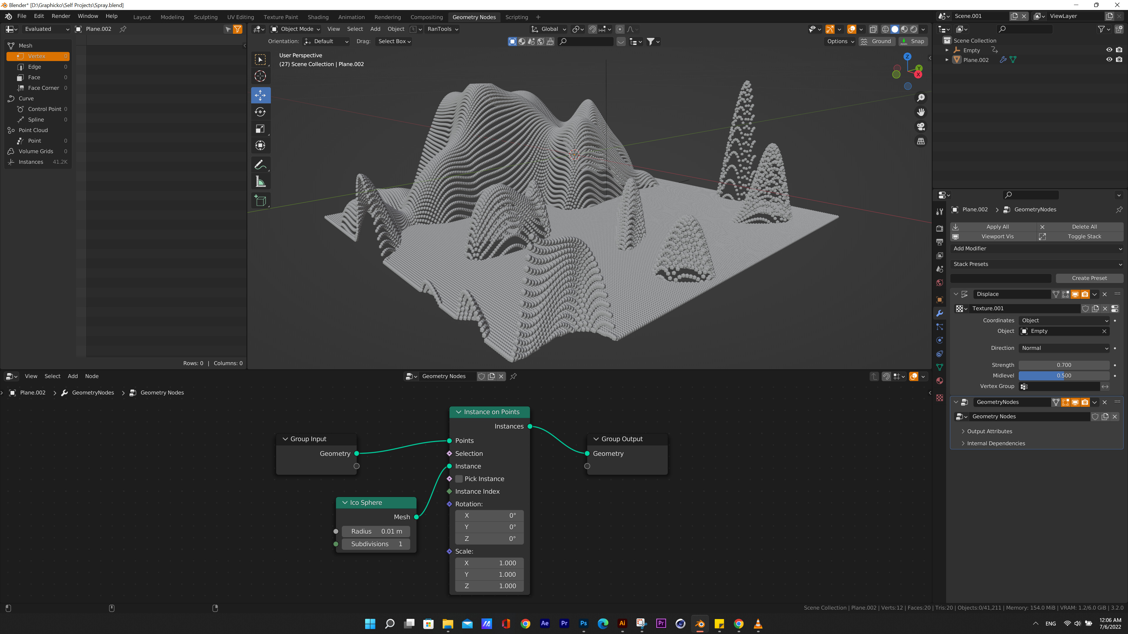 How to make Particles dissolve like fluid? Particles and Physics