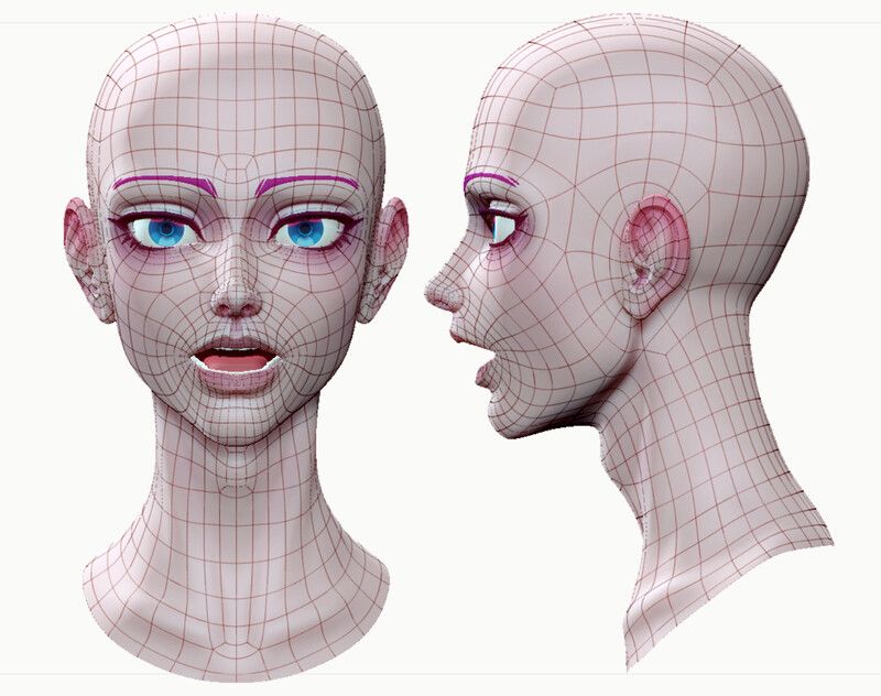 How to model a character from reference images with topology Modeling