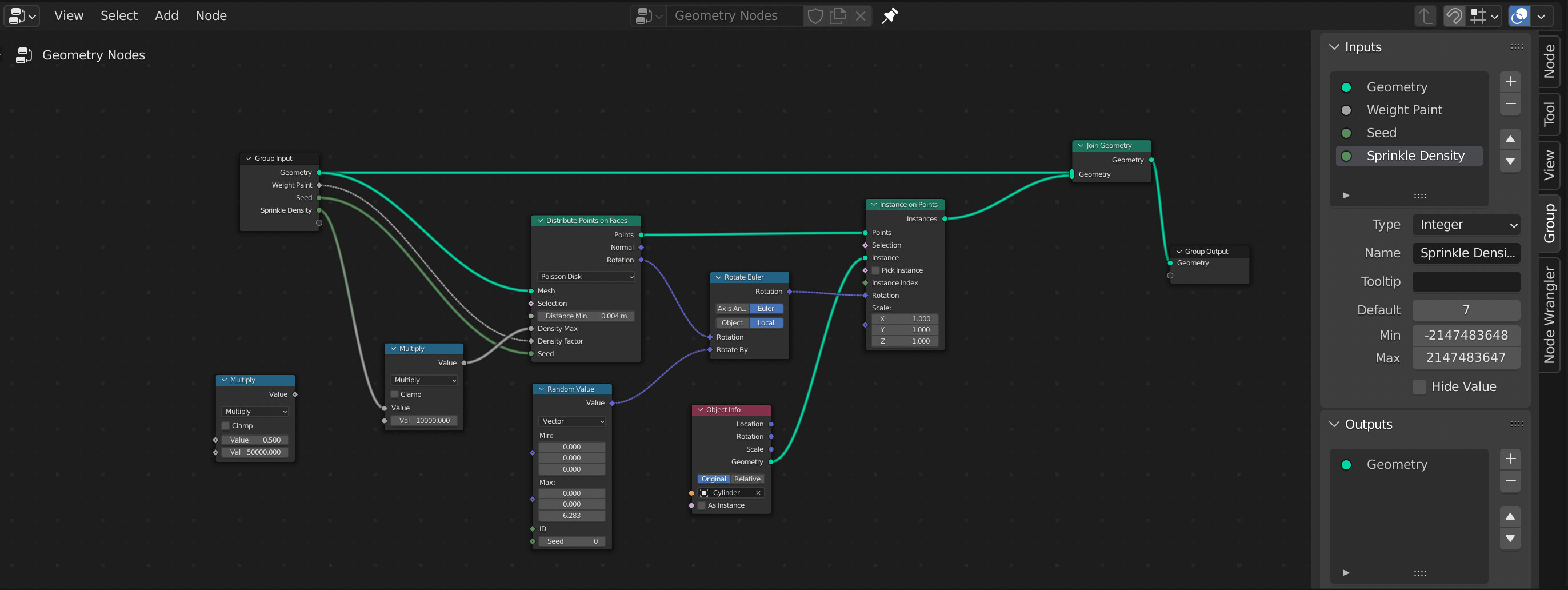 Geometry Nodes Side Panel Not Showing All Inputs/Outputs for Non"Group