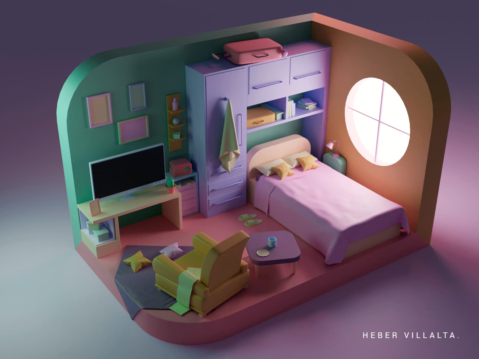 Mini Room Low Poly Finished Projects Blender Artists Community