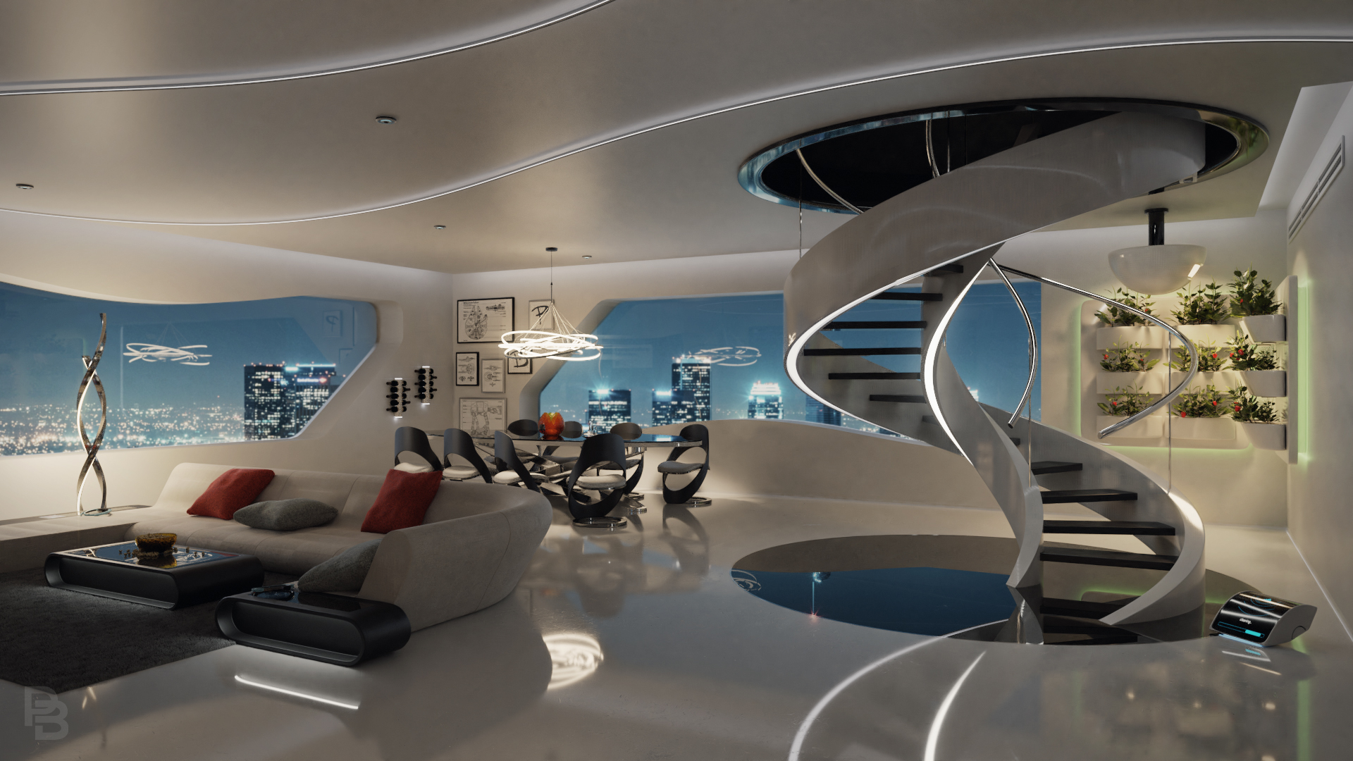 Futuristic apartment Finished Projects Blender Artists Community