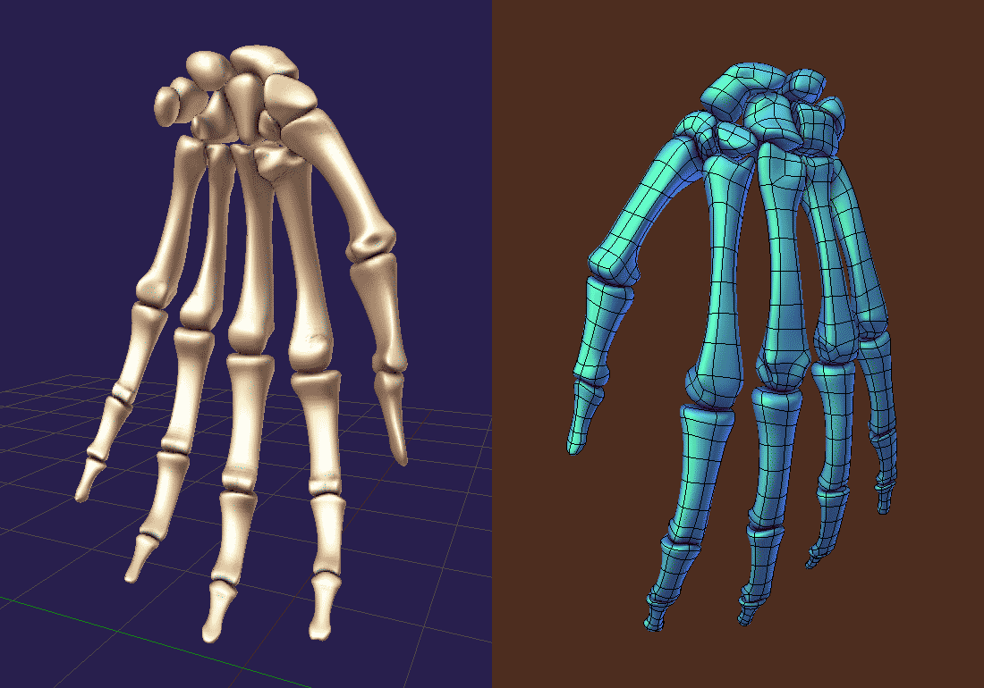 Human hand bones Finished Projects Blender Artists Community