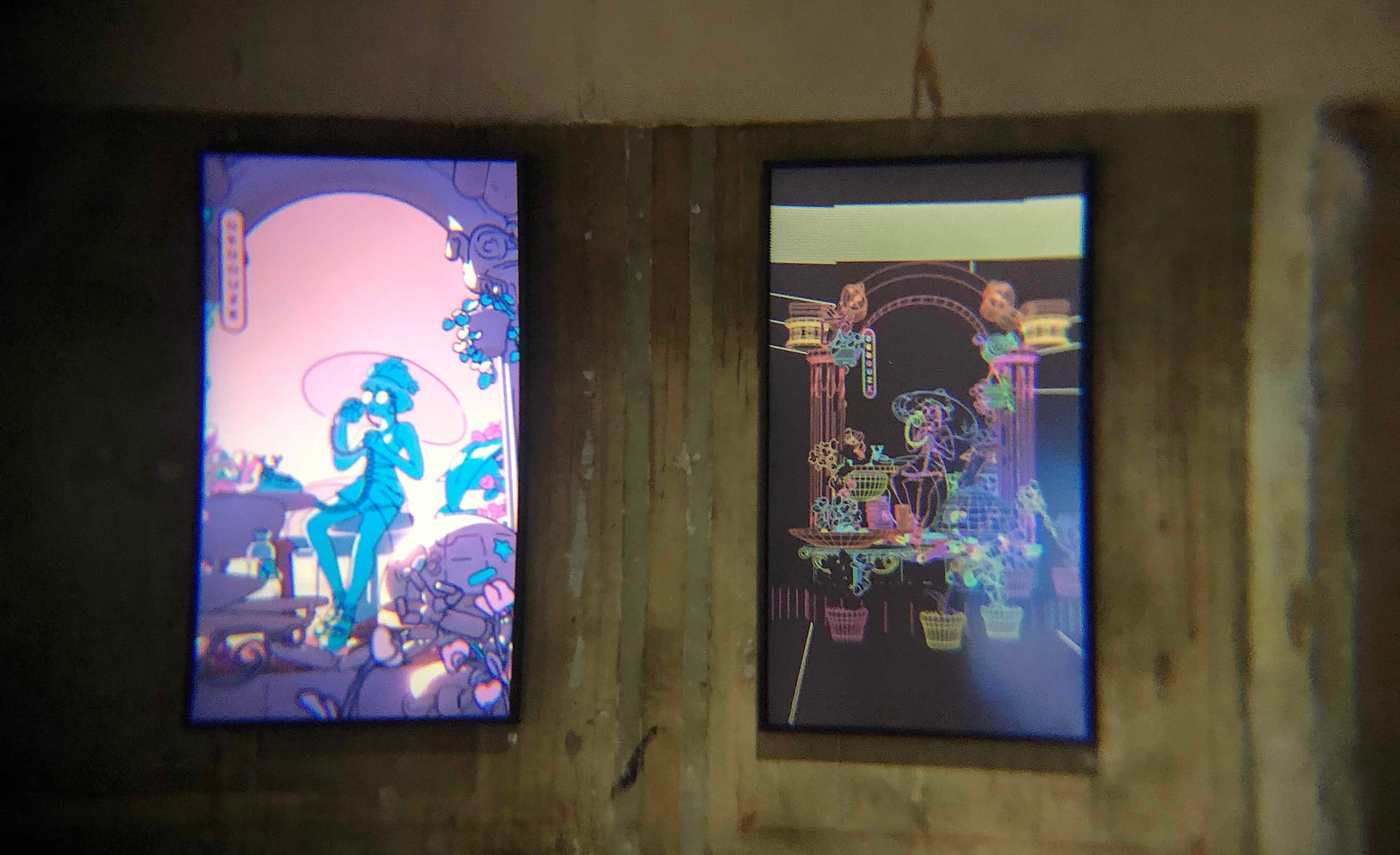 My blender artworks shown at a gallery in Paris Events Blender