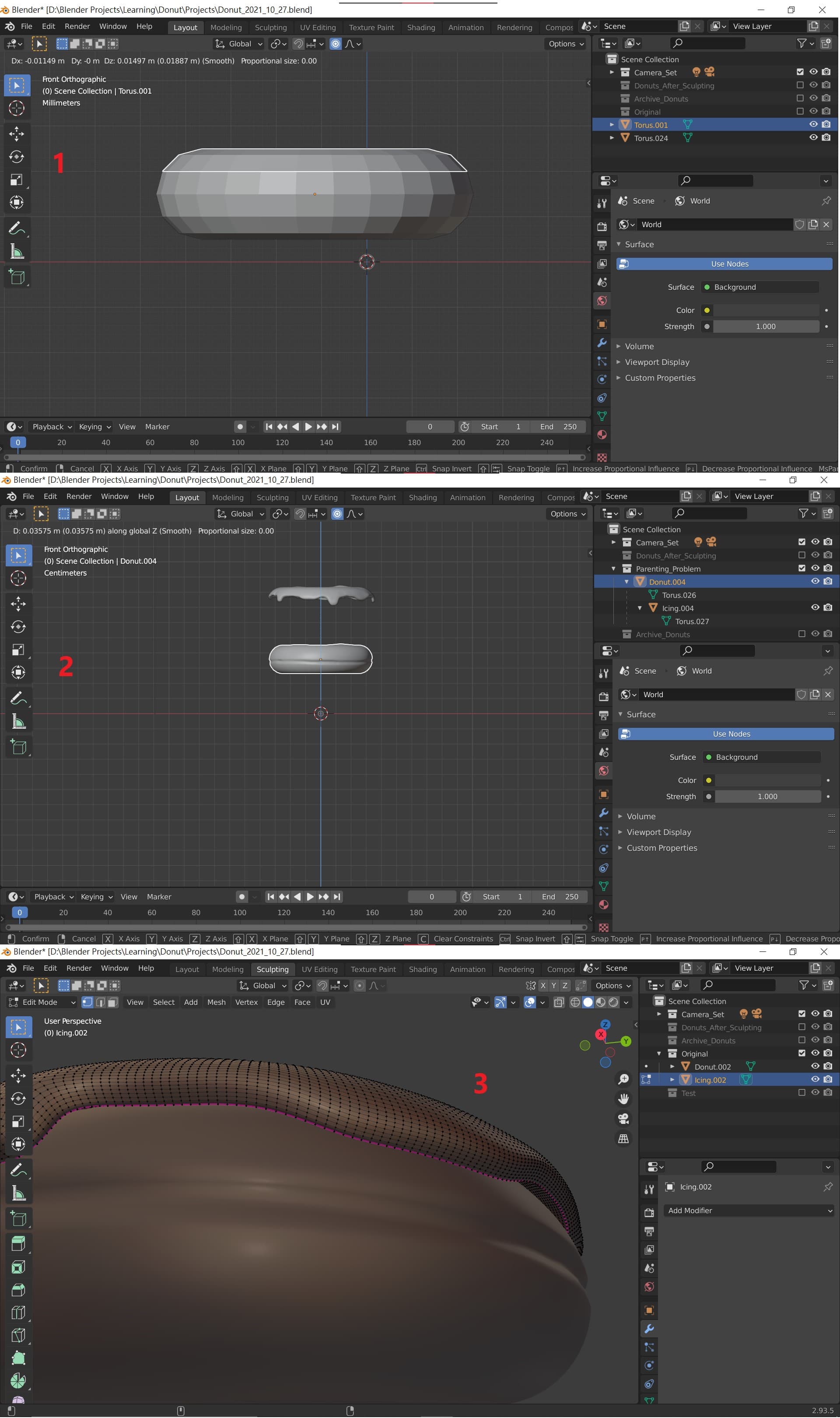 [ Problem ] Basic problems when making the famous donuts / 20211027