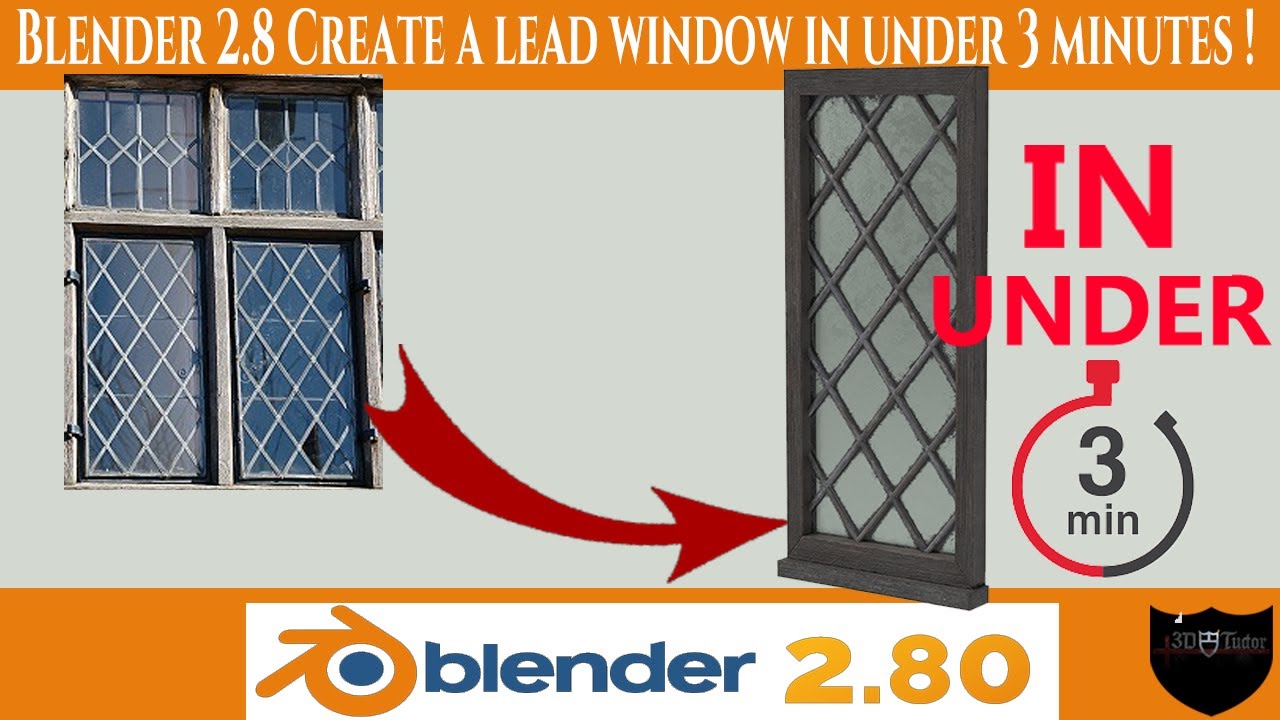 Blender 2.8 Creating Medieval Style Windows In Under 3 Minutes