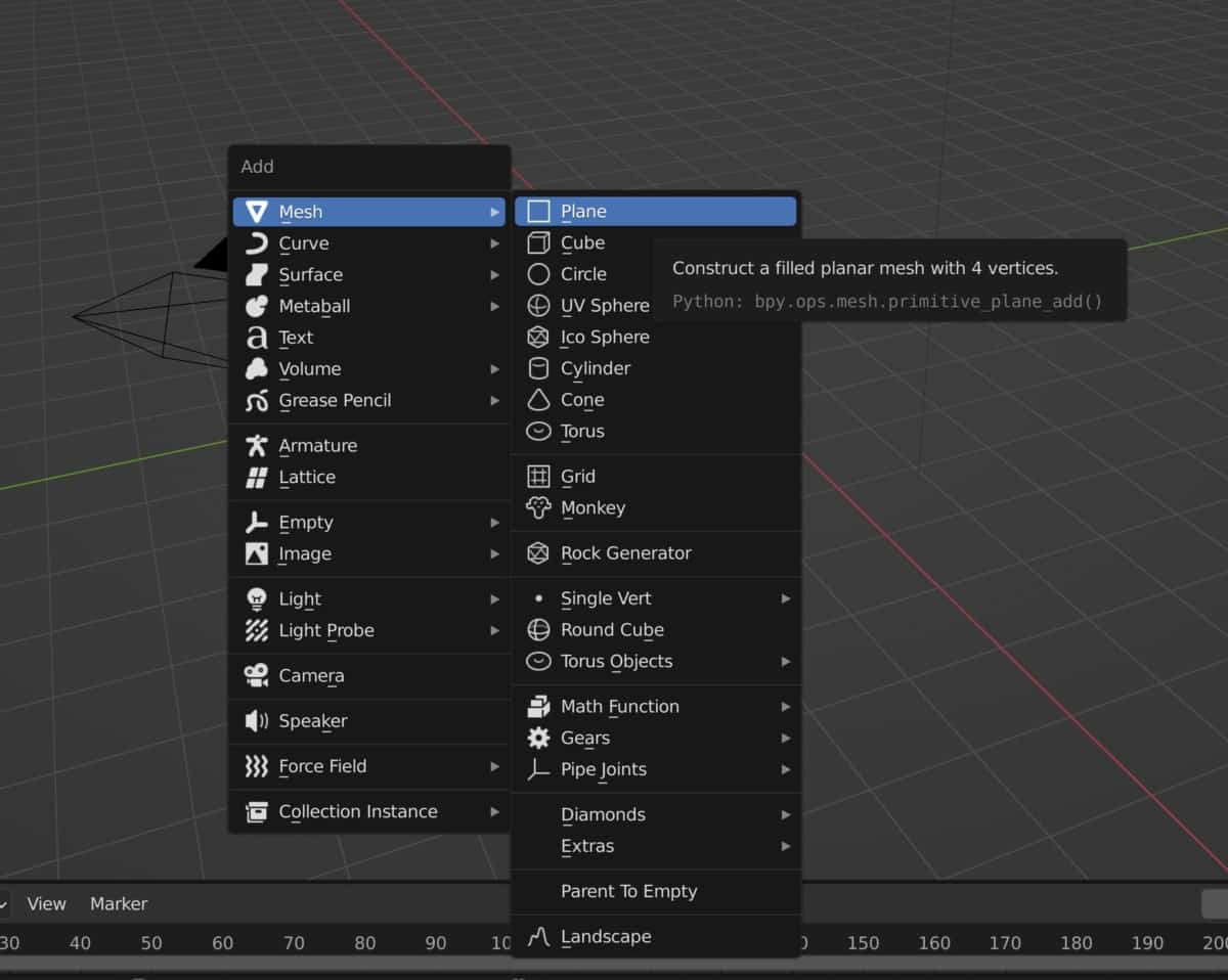What Is The Shortcut To Adding A New Mesh Object? Blender Base Camp
