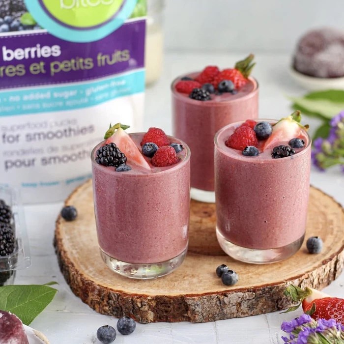 Mixed Berry Smoothie Recipe Blender Bites