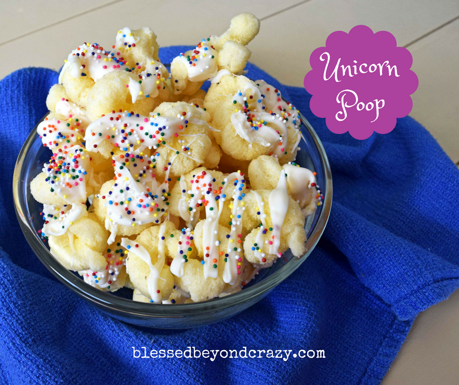 White Chocolate Puff Corn a.k.a. Unicorn Poop Blessed Beyond Crazy