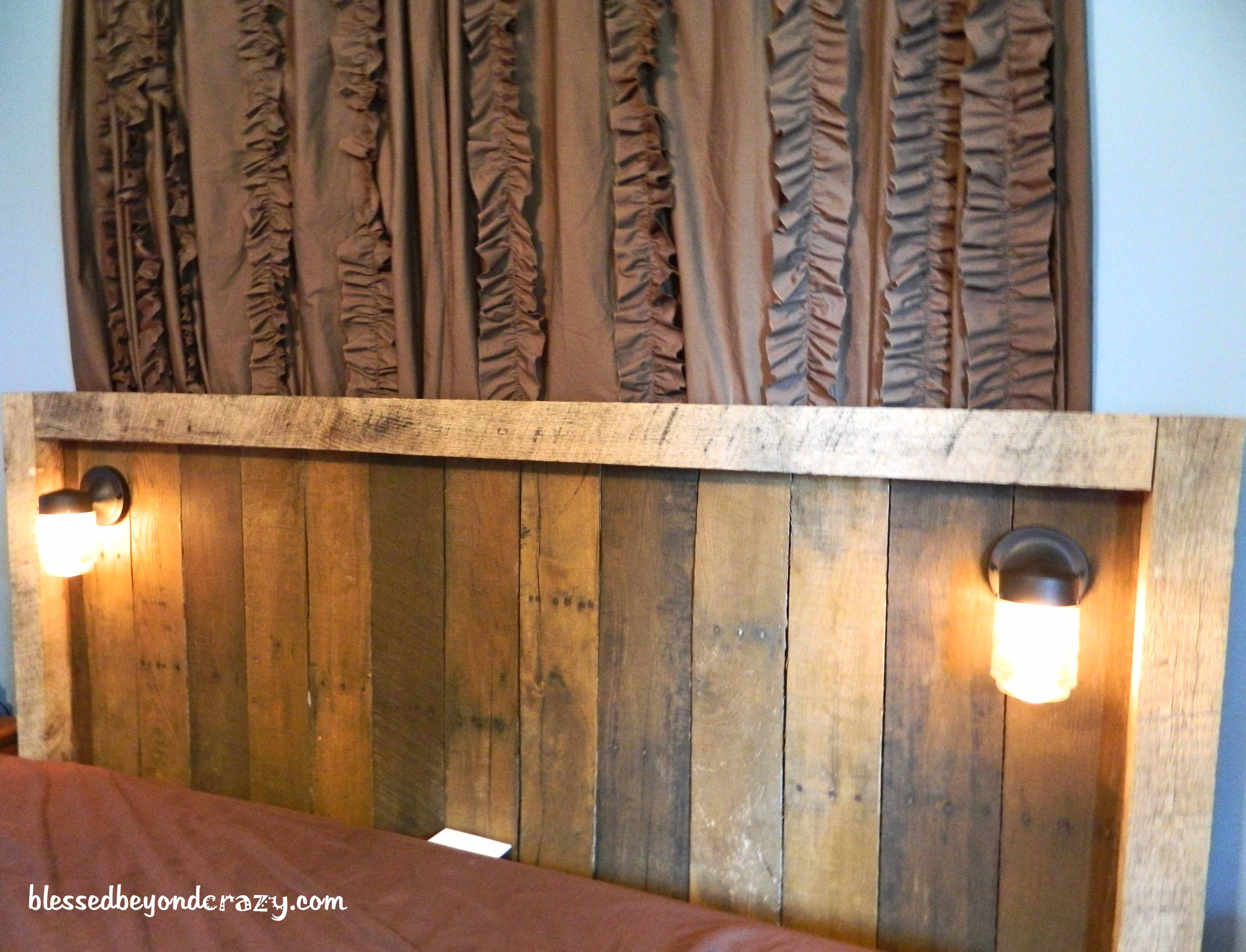 DIY Headboard Blessed Beyond Crazy