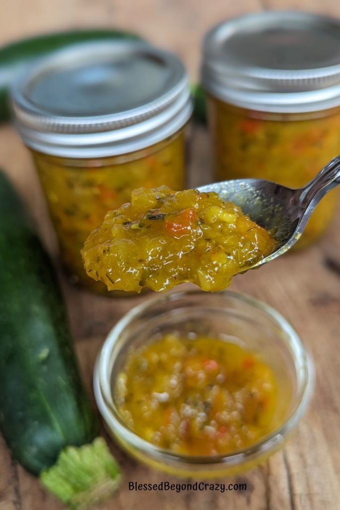 How to Make Zucchini Relish Blessed Beyond Crazy
