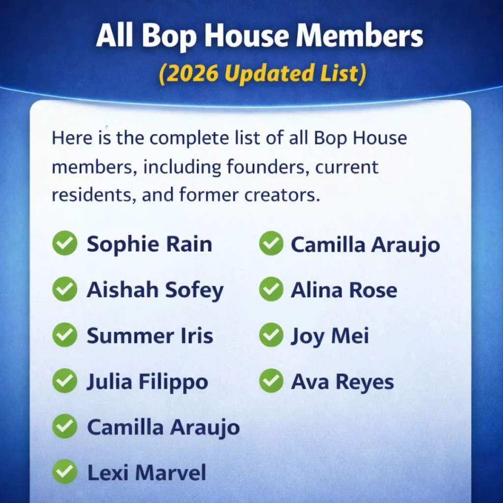 All Bop House Members 2026 Current Roster Names Updates