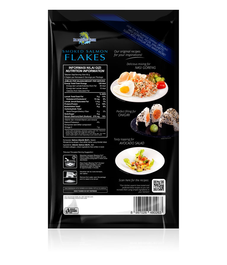 Blessing Fish® Smoked Salmon Flakes 100 g