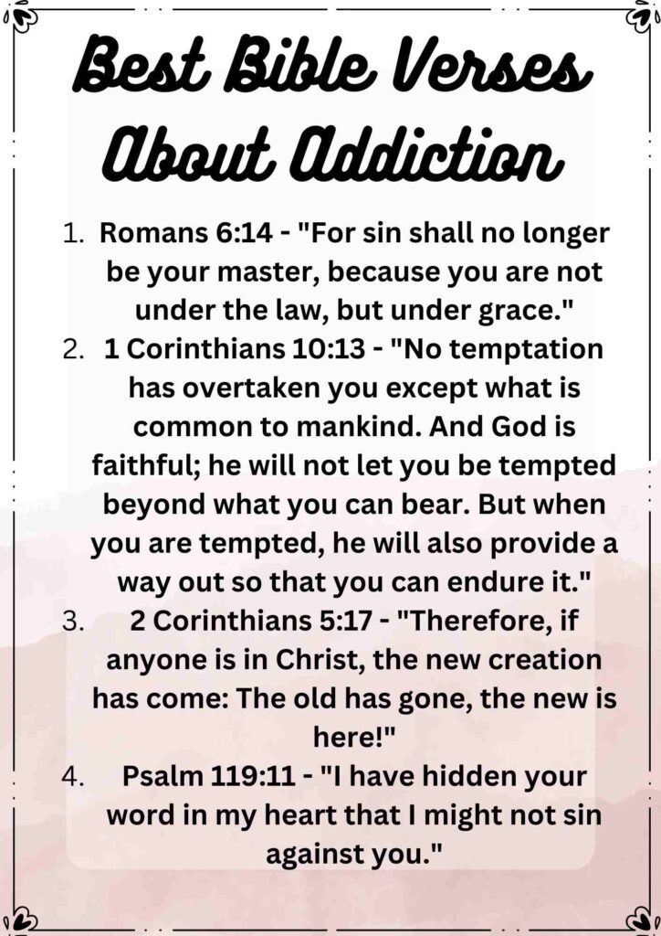 120+ Bible Verses About Addiction [Encouragement] † ️️ Daily
