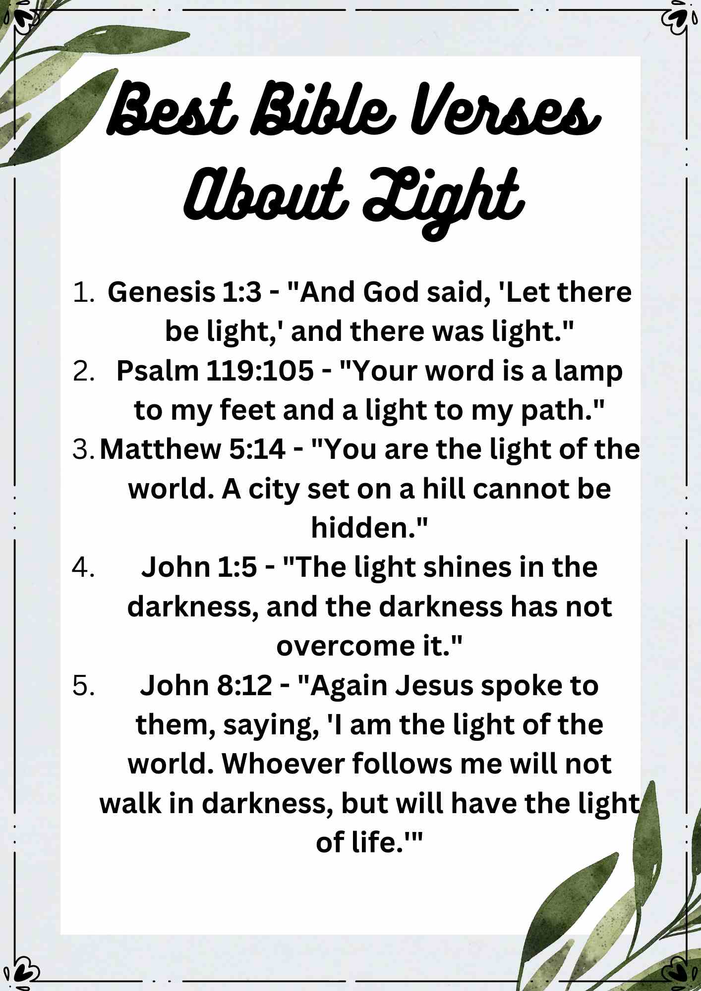 100+ Good Bible Verses About Light † ️️ Daily Blessings Prayer ️