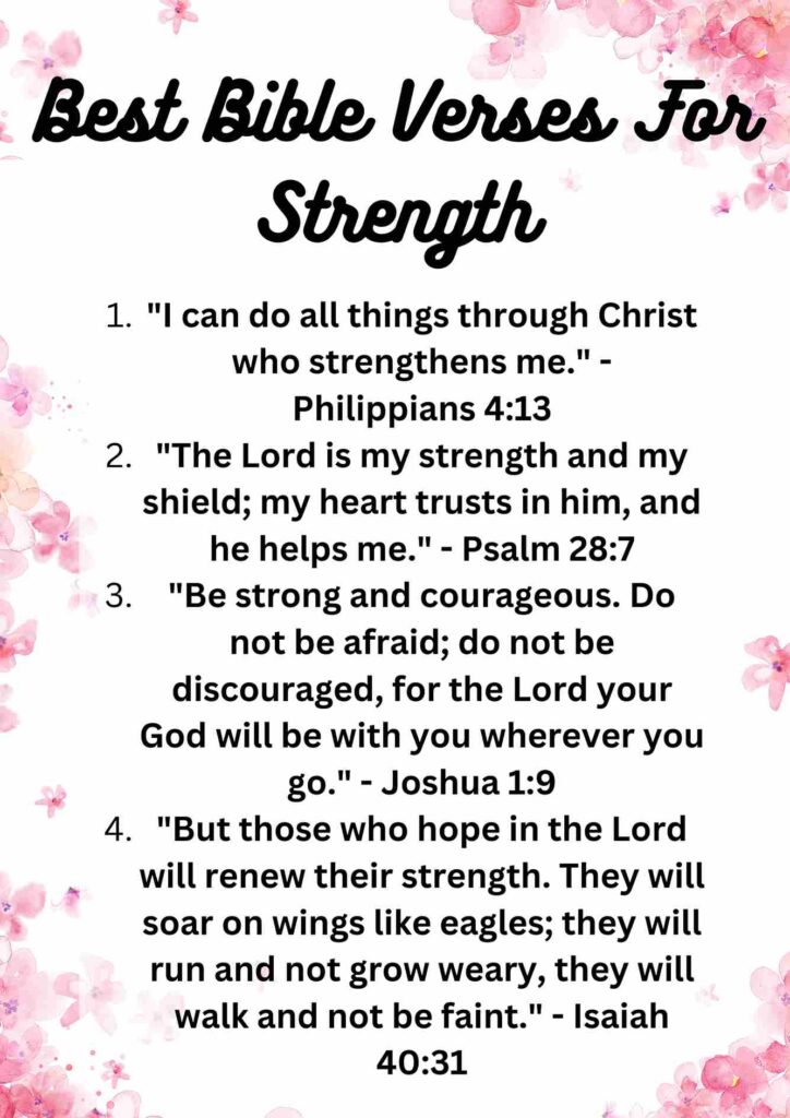 50+ Bible Verses For Strength † ️️ Daily Blessings Prayer ️