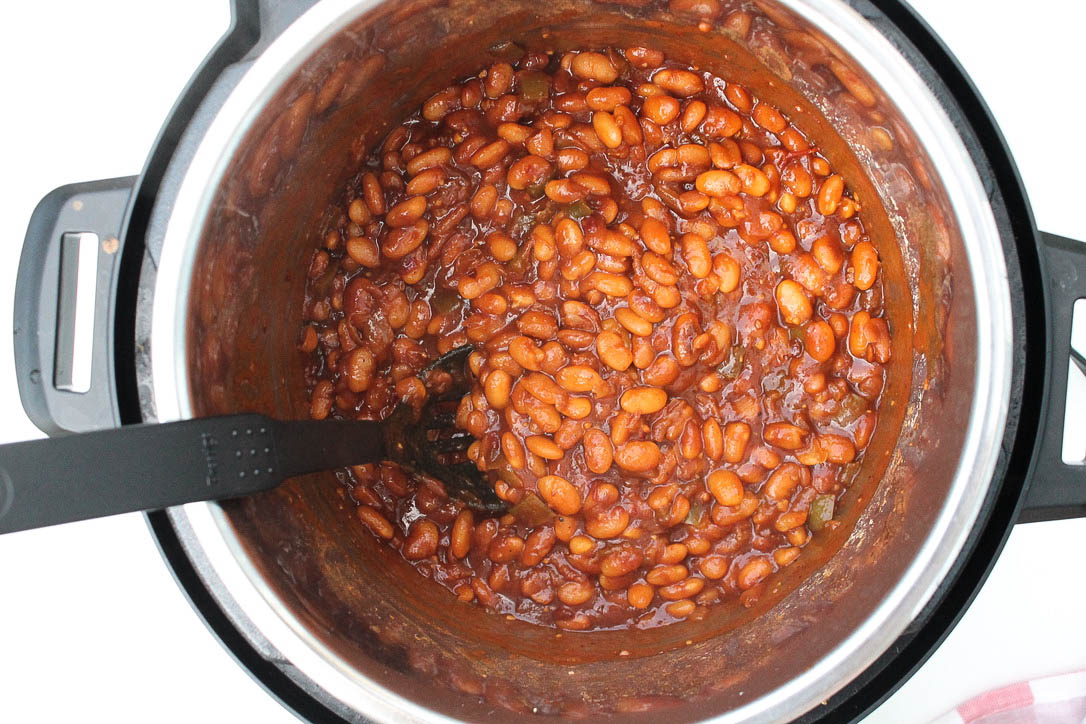 Peach Chipotle BBQ Baked Beans Bless This Meal