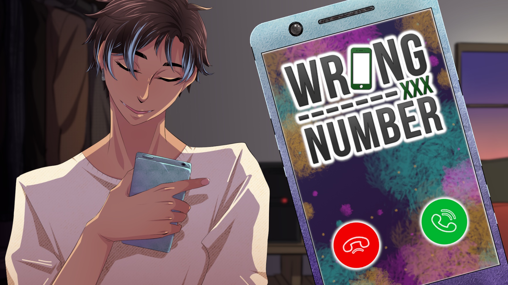 Wrong Number, a short BL VN from WitPOP is live on Kickstarter BL Games World