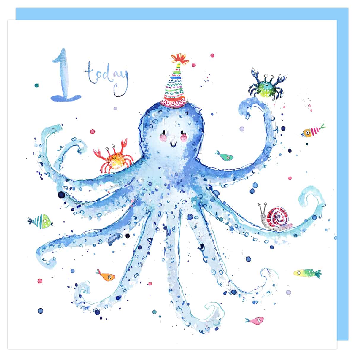 1 Today Octopus Birthday Card by Louise Mulgrew Blightys