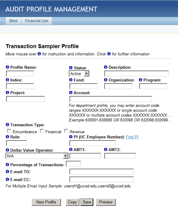 Transaction Sampling Transactions Included in Target Profiles