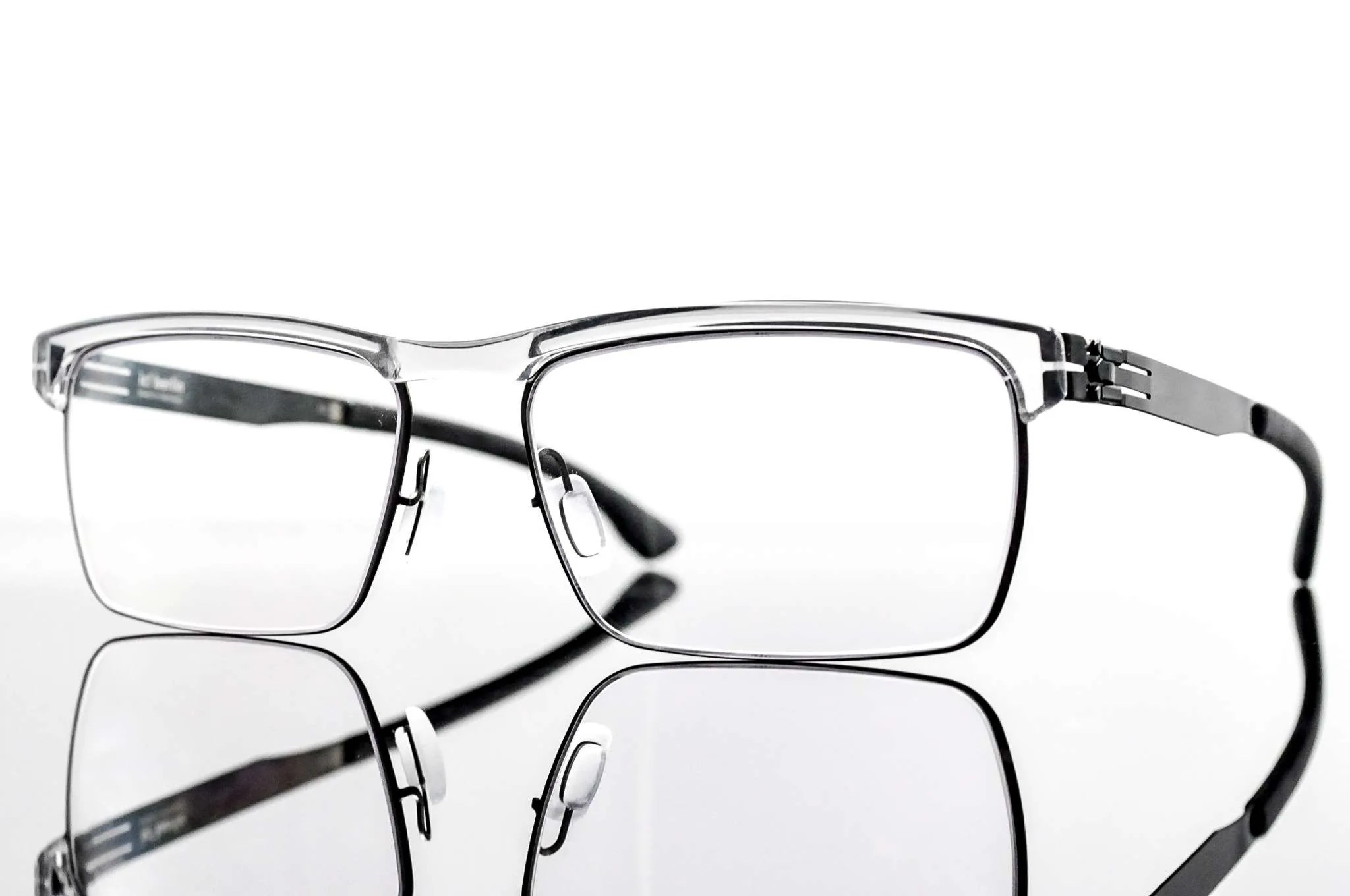 Buy ic! Berlin Eyeglasses Y. col. Sky Grey HD/Gun Metal Frames